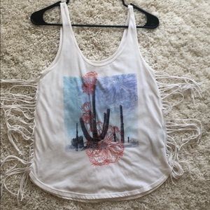 tank top with twangy strays along the sides